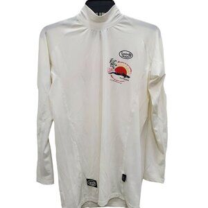 Louisville Slugger Men's Vintage Isla Holbox Mexico White‎ Double Side LS Tee L